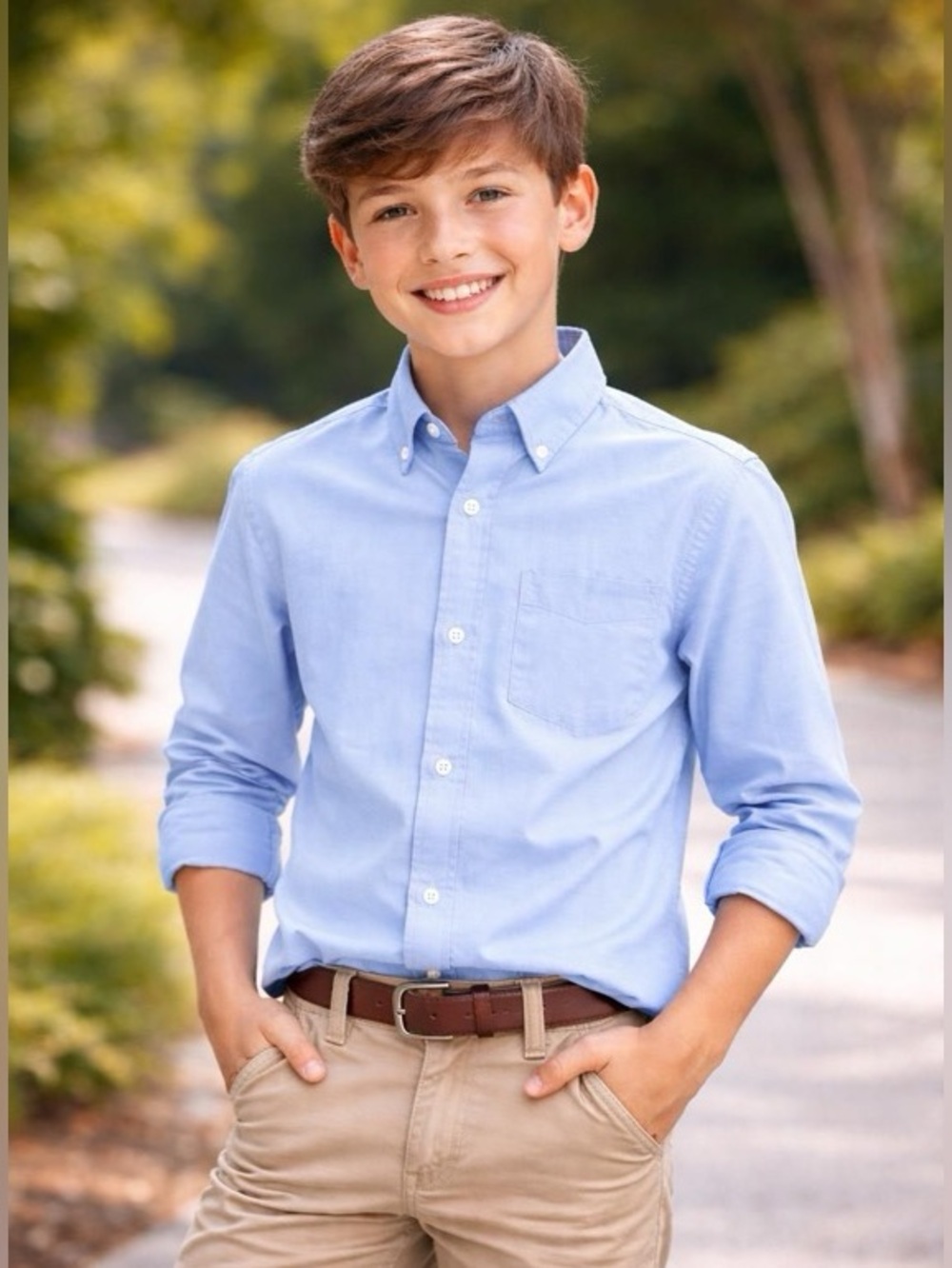 Izod Boys Blue Long Sleeve Shirt